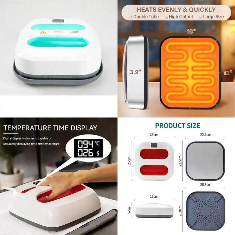 Label Printer - 9インチスマートガーメントラベルプリンター、コアモーター搭載の手動/半自動熱転写プレス機（アパレル用）