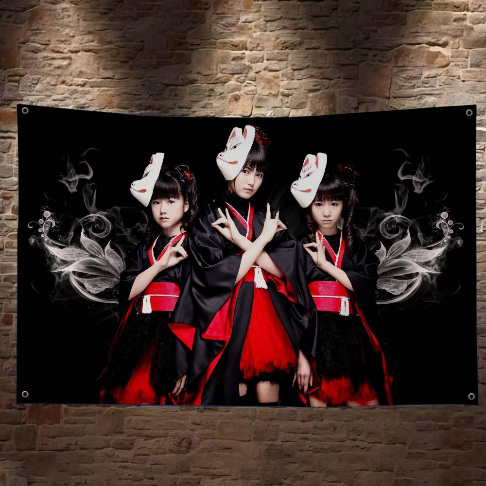 Commercial Printing Company - クラシックかわいいメタルバンド B-Babymetal 高度な印刷商業広告旗会社パーティーバナー