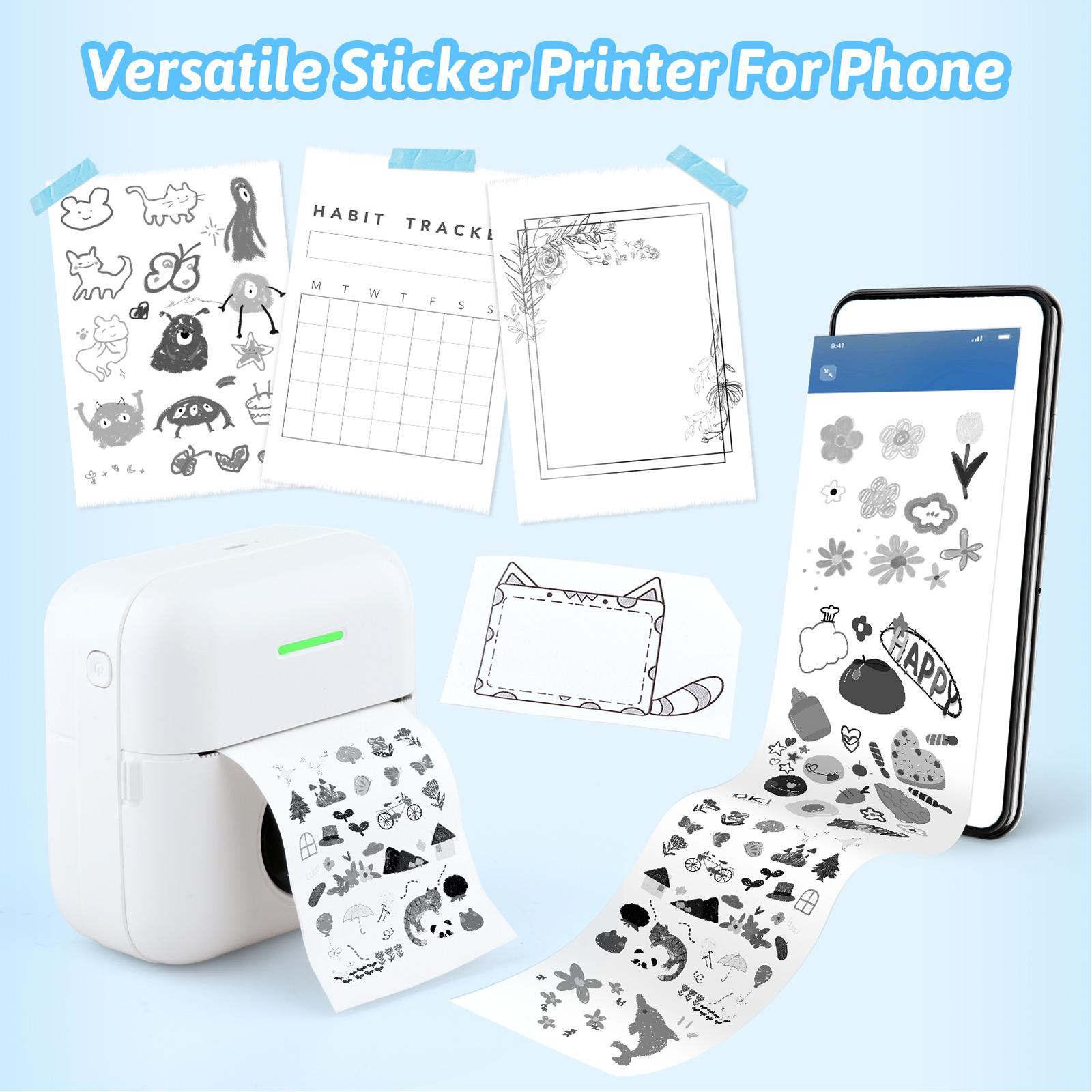 10ロールの感熱紙付きの携帯用感熱プリンター。インク不要の小 - Printer Paper のレビューと価格