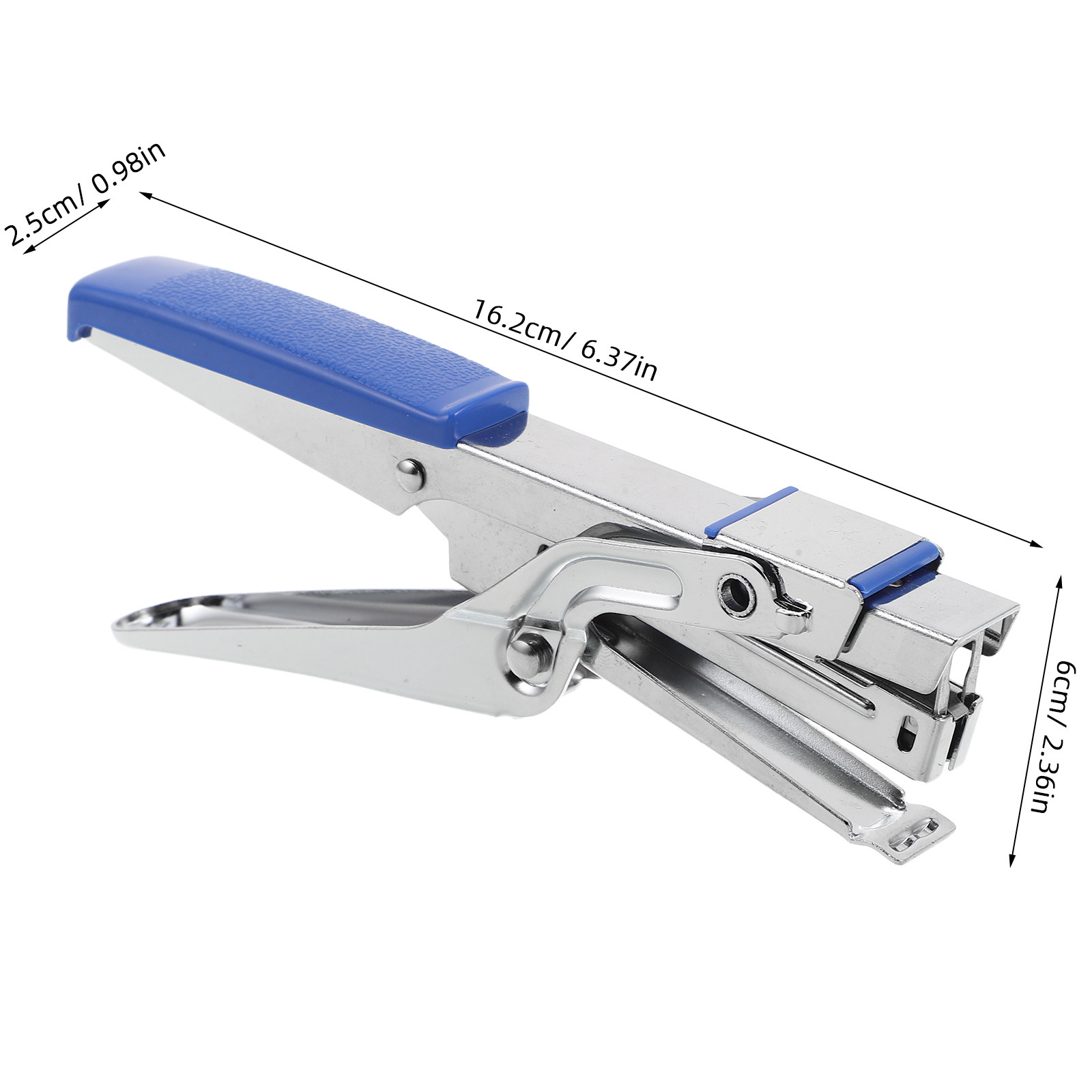 頑丈なハンドヘルド式ステープラー。青色のデスクステープラーで - Stapler Heavy Duty のレビューと価格