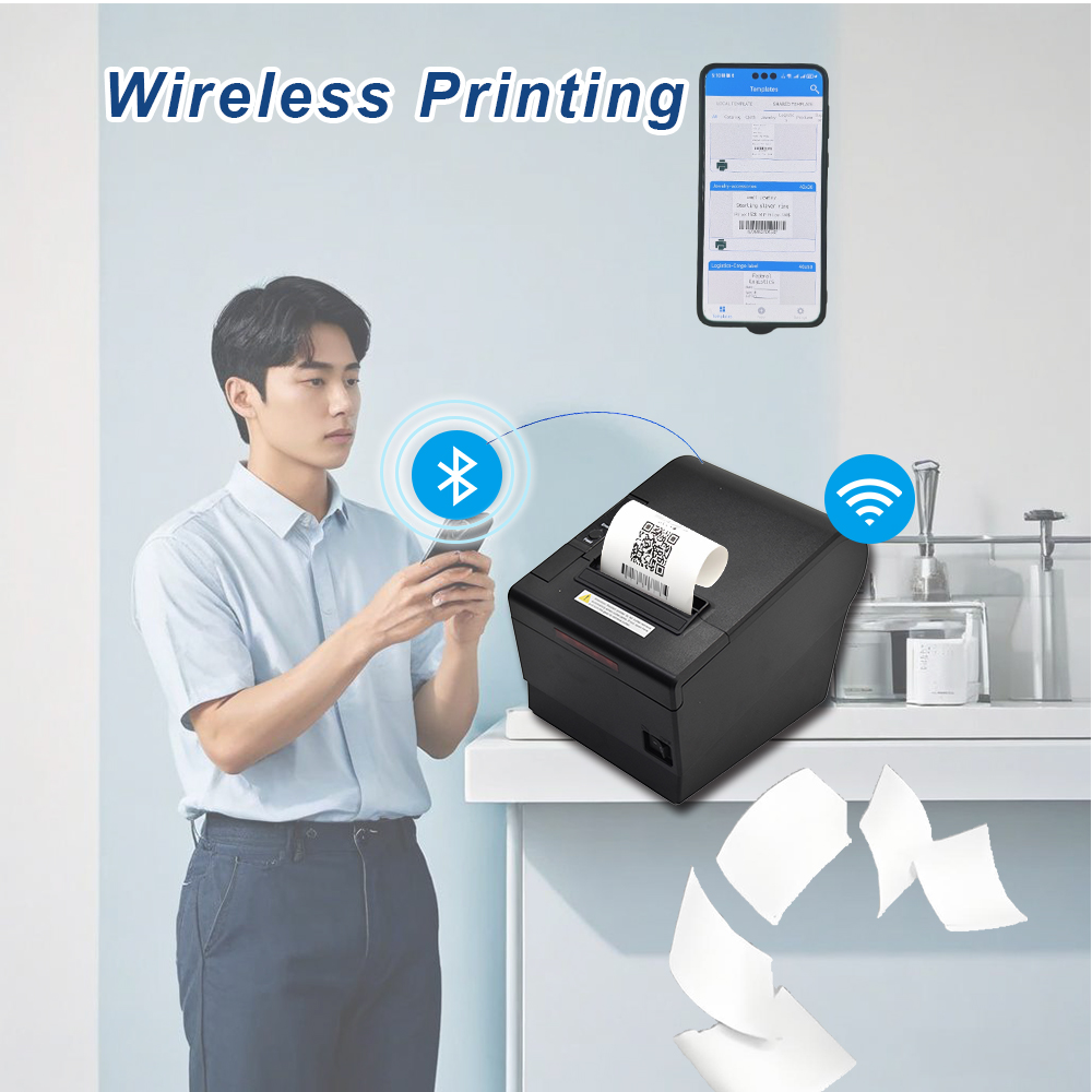 ホットセール 80mm 感熱式POSレシート バーコード Q - Commercial Book Printing Machines のレビューと価格